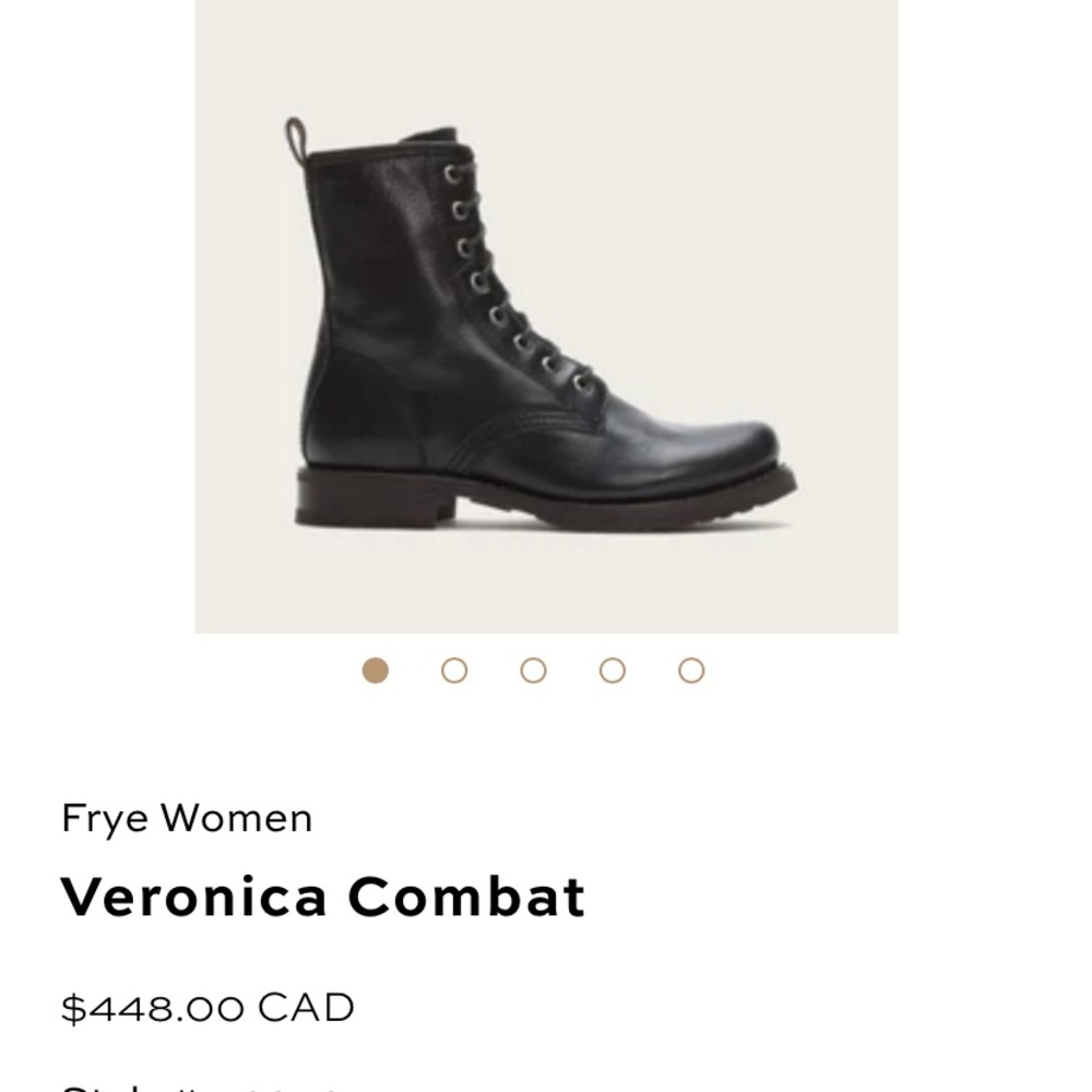 🆕 FRYE Veronica Combat boots in black Size 8.5